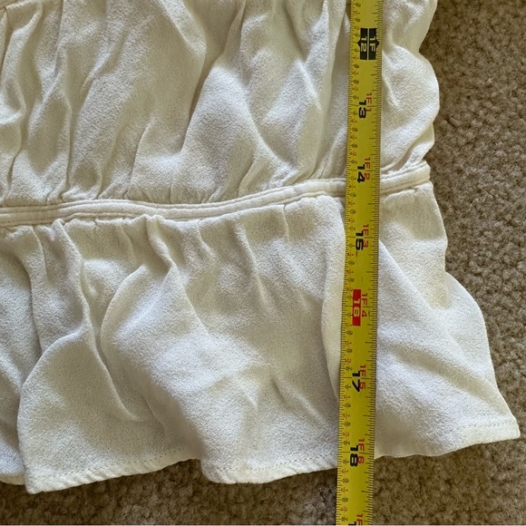 Reformation Top Plath Cream Puff Sleeve Crepe Size Small Puff Sleeve Blouse - Picture 10 of 11